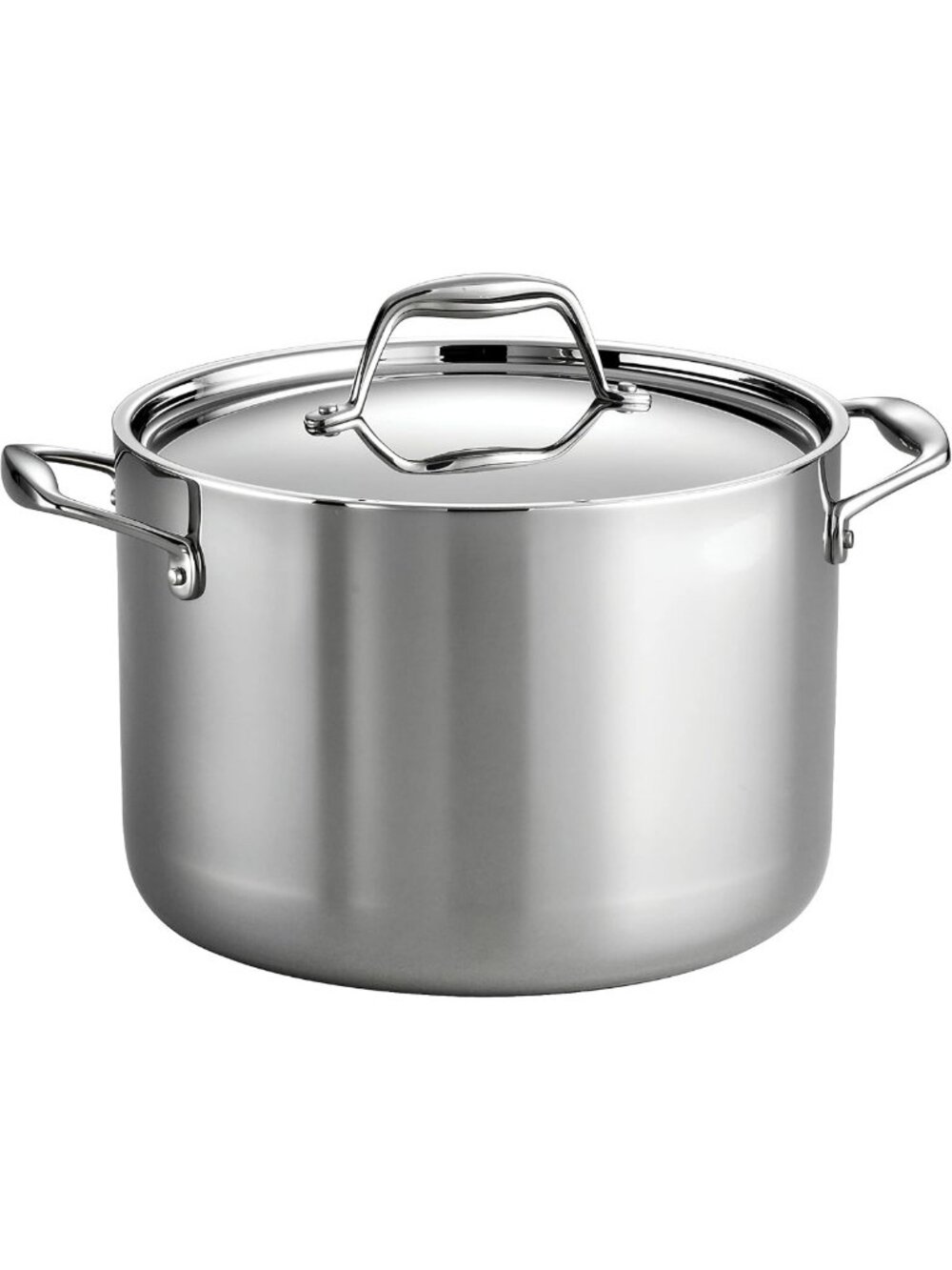 8-Quart Stainless Steel Stock Pot - Tri-Ply Clad, Durable Cookware for All